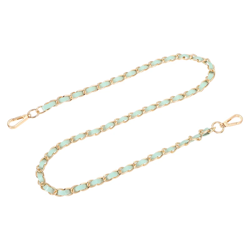 39" Purse Strap with Buckle for Shoulder and Cross Body(Light Green+Gold)