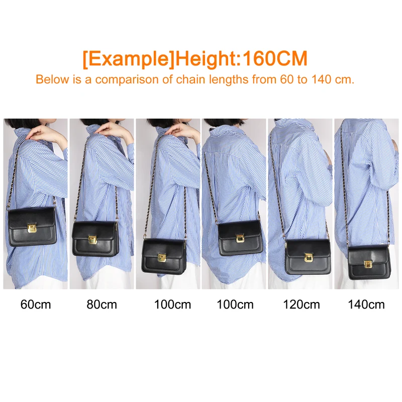 55" Purse Chain Strap with Buckles for Shoulder and Cross Body (Purple + Silver)