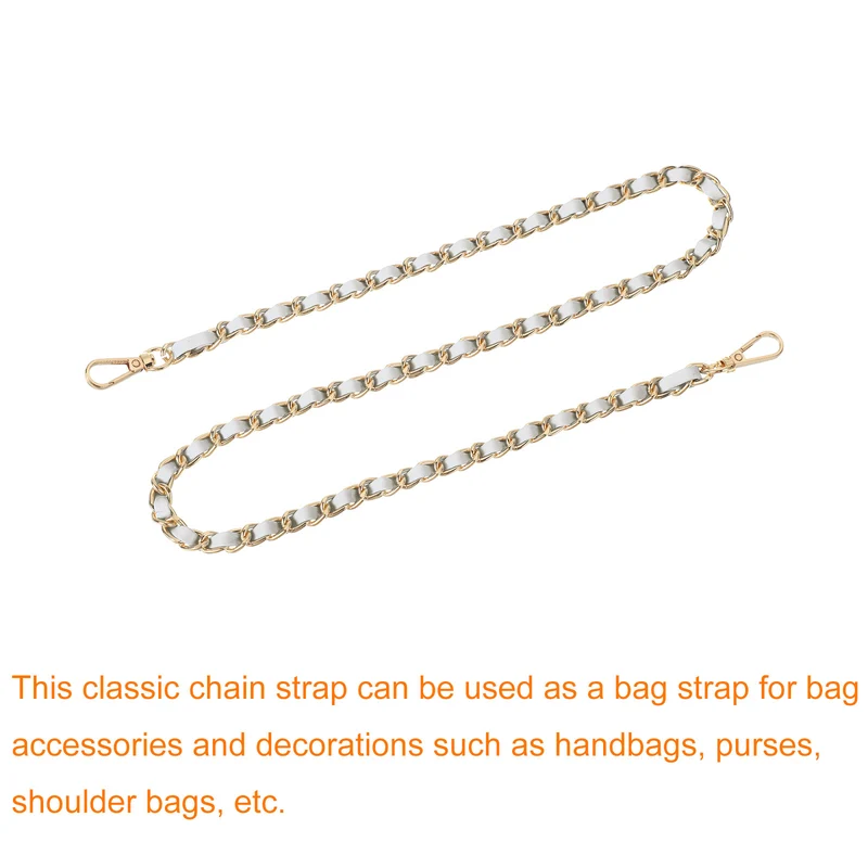 Purse Strap, 32" Leather for Shoulder Strap (Silver, Gold)