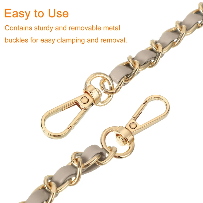 Purse Strap 32" Leather for Shoulder Strap (Gold Gold)