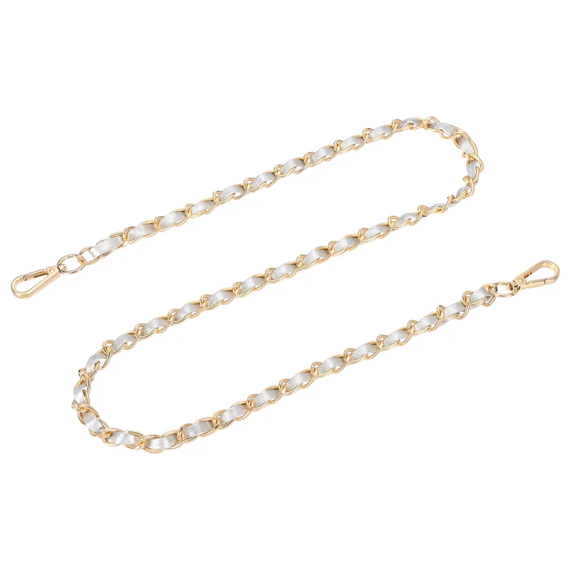 39" Purse Strap with Buckle for Shoulder and Cross Body(Silver+Gold)