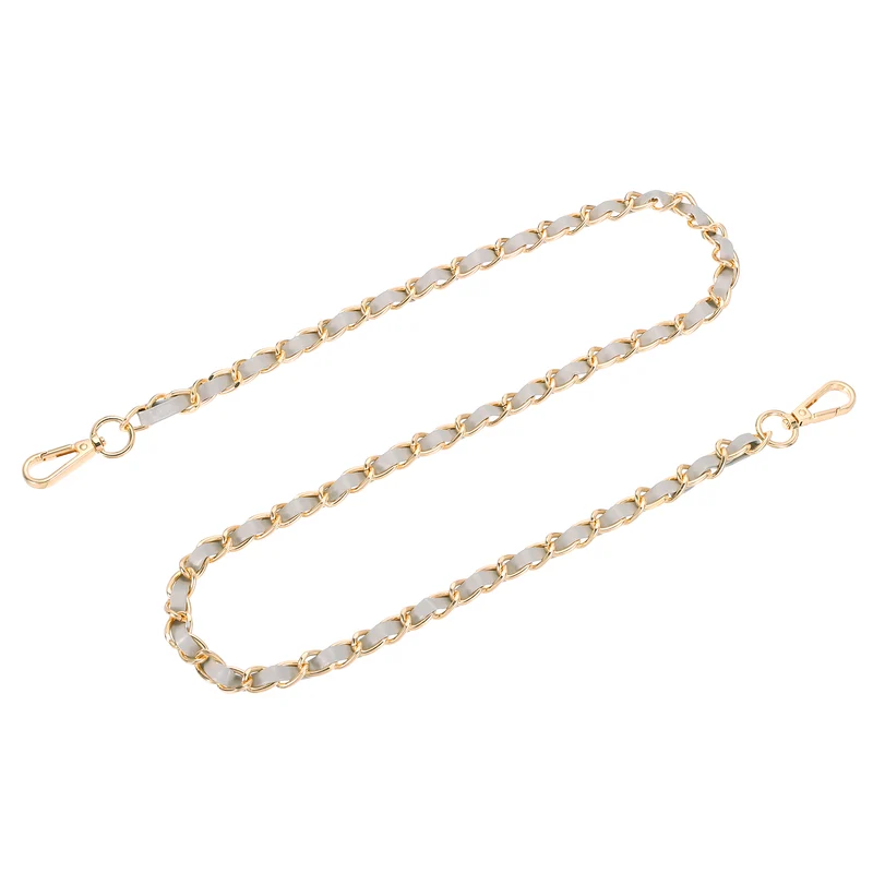 39" Purse Strap with Buckle for Shoulder and Cross Body(Gray+Gold)