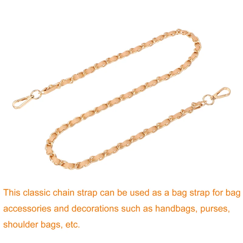 39" Purse Strap with Buckle for Shoulder and Cross Body(Khaki+Gold)