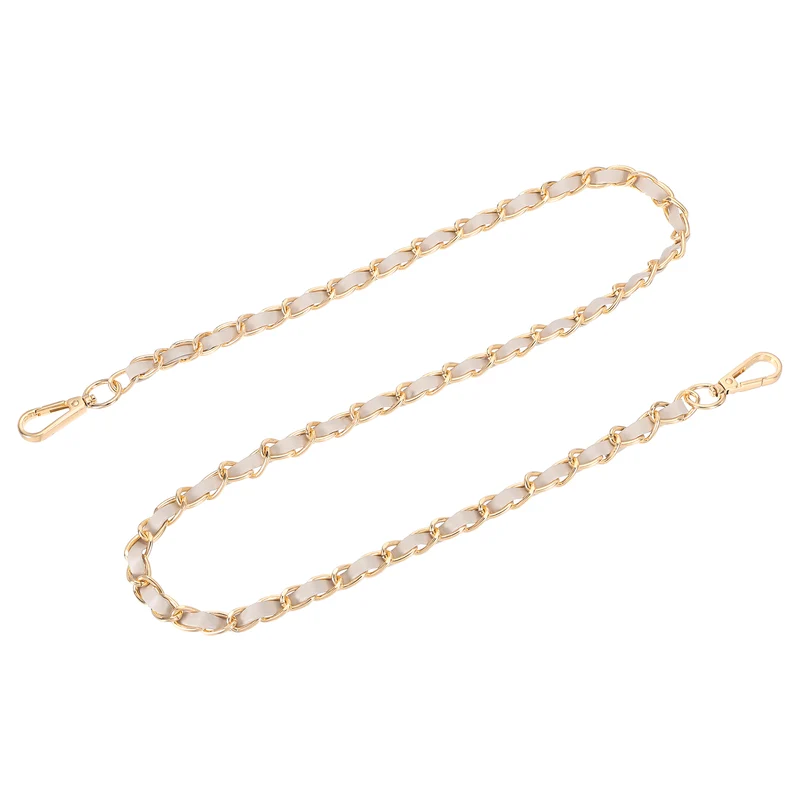 39" Purse Strap with Buckle for Shoulder and Cross Body(Beige+Gold)