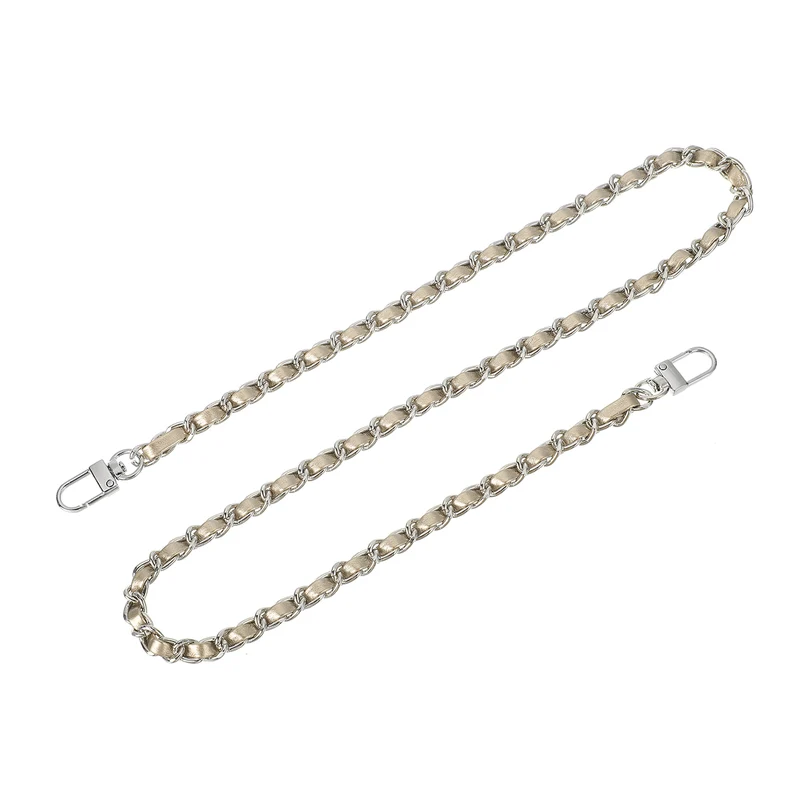 32" Purse Chain Strap with Buckles for Shoulder (Gold + Silver)