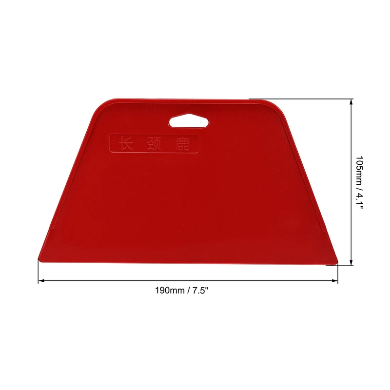 Plastic Scraper Putty Spatula Spreader Smoothing Tool for Paint Wall Treatment Windshield 7.5" Red