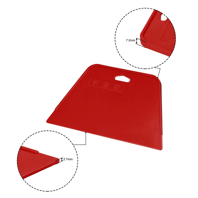 Plastic Scraper Putty Spatula Spreader Smoothing Tool for Paint Wall Treatment Windshield 7.5" Red