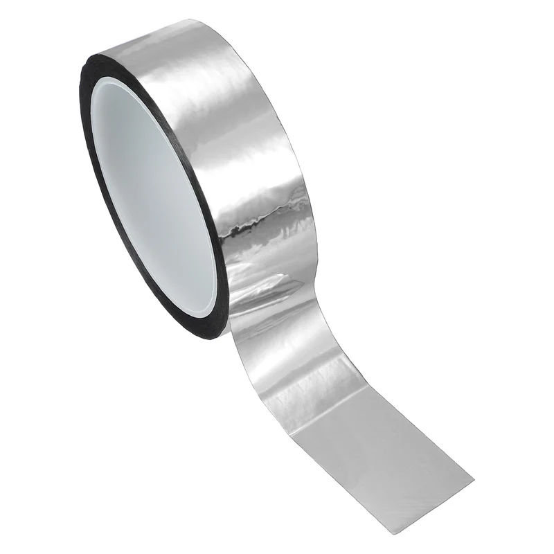 Metalized Polyester Film Tape 1-3/8 in x 55 Yard Glossy Silver