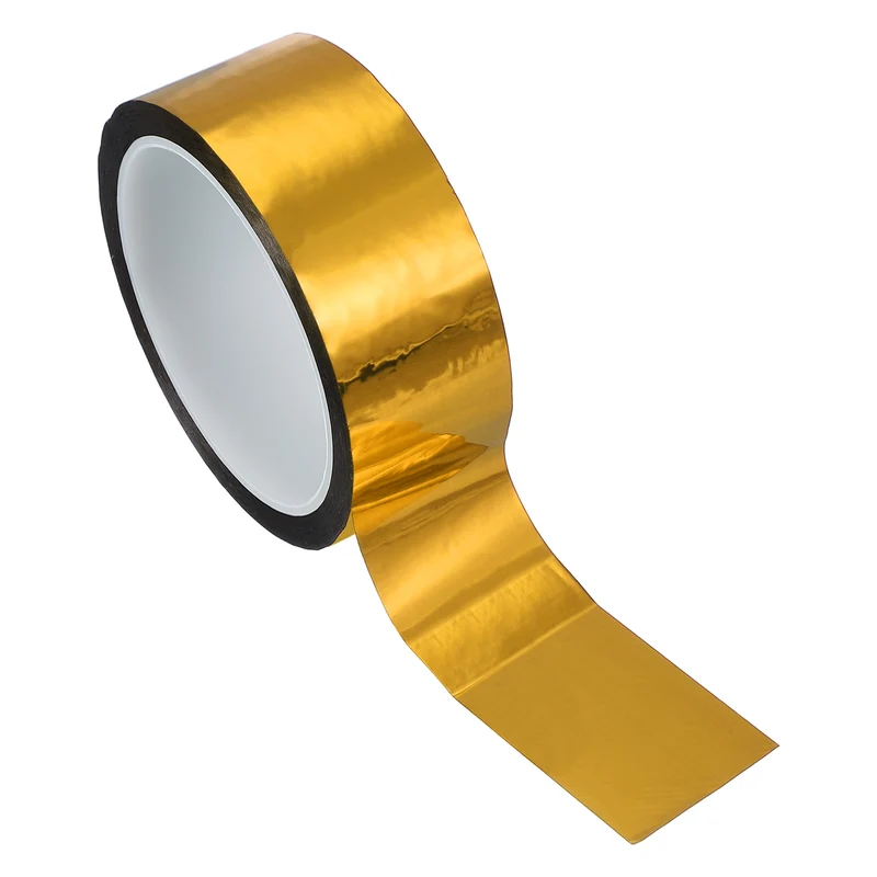 Metalized Polyester Film Tape 1-9/16 in x 55 Yard Glossy Golden