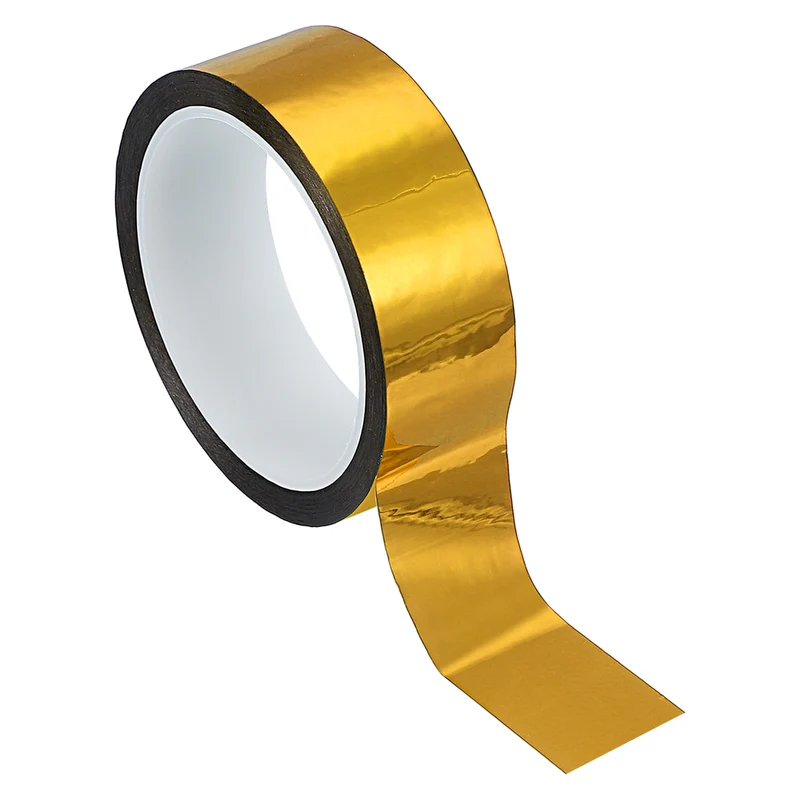 Metalized Polyester Film Tape 1-3/16 in x 55 Yard Glossy Golden