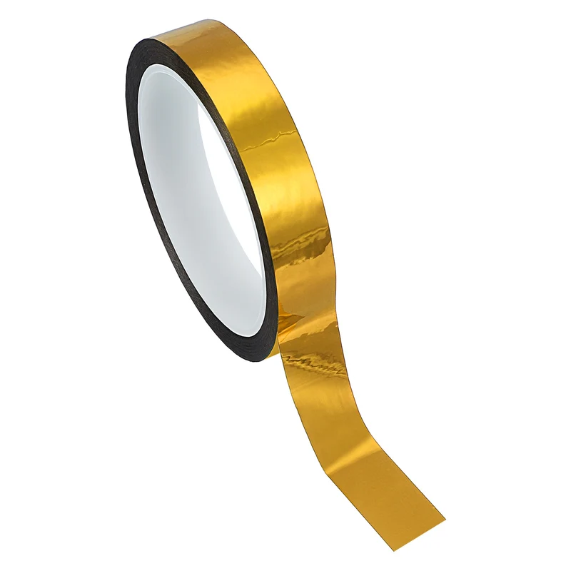 Metalized Polyester Film Tape 11/16 in x 55 Yard Glossy Golden
