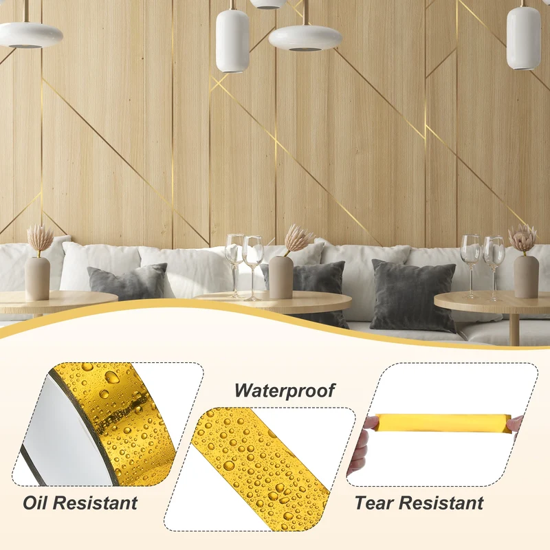Metalized Polyester Film Tape 3/8 in x 55 Yard Glossy Golden