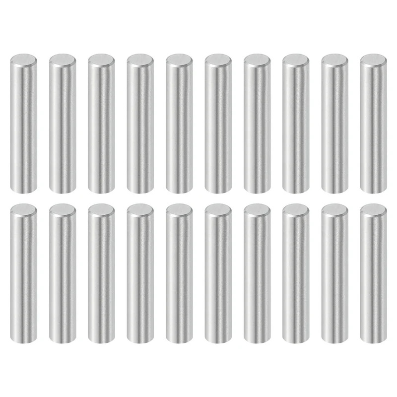 20Pcs 8mm x 40mm Dowel Pins 304 Stainless Steel Shelf Support Peg Pin Silver