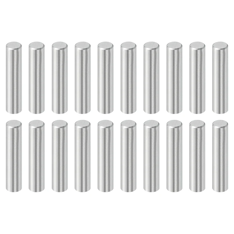 20Pcs 8mm x 35mm Dowel Pins 304 Stainless Steel Shelf Support Peg Pin Silver