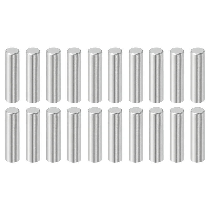 20Pcs 8mm x 32mm Dowel Pins 304 Stainless Steel Shelf Support Peg Pin Silver