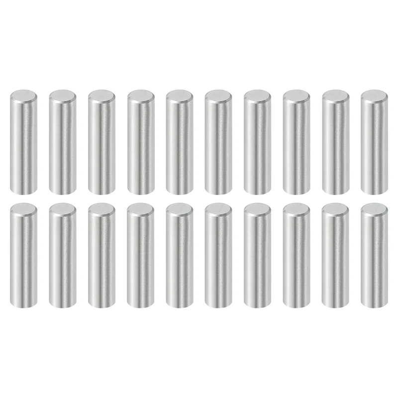 20Pcs 8mm x 30mm Dowel Pins 304 Stainless Steel Shelf Support Peg Pin Silver