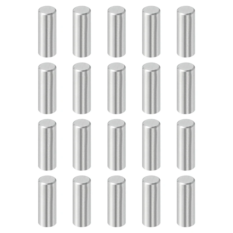 20Pcs 8mm x 22mm Dowel Pins 304 Stainless Steel Shelf Support Peg Pin Silver