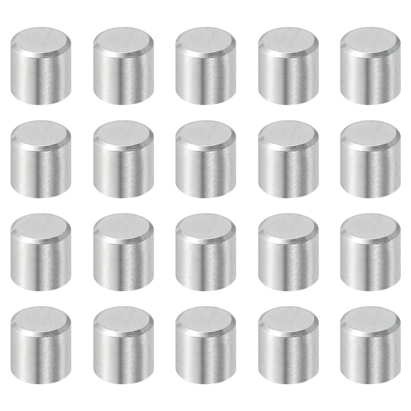 20Pcs 8mm x 10mm Dowel Pins, 304 Stainless Steel Shelf Support Peg Pin, Silver