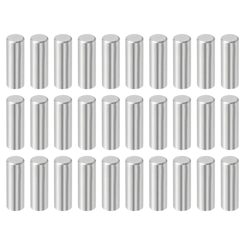 30Pcs 6mm x 18mm Dowel Pins 304 Stainless Steel Shelf Support Peg Pin Silver