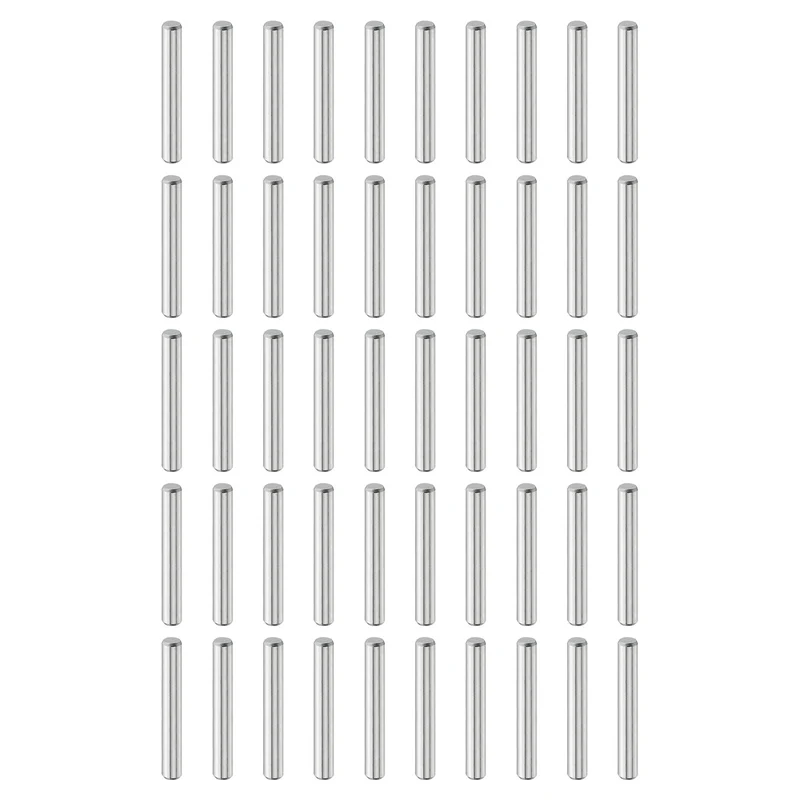 50Pcs 5mm x 35mm Dowel Pins 304 Stainless Steel Shelf Support Peg Pin Silver