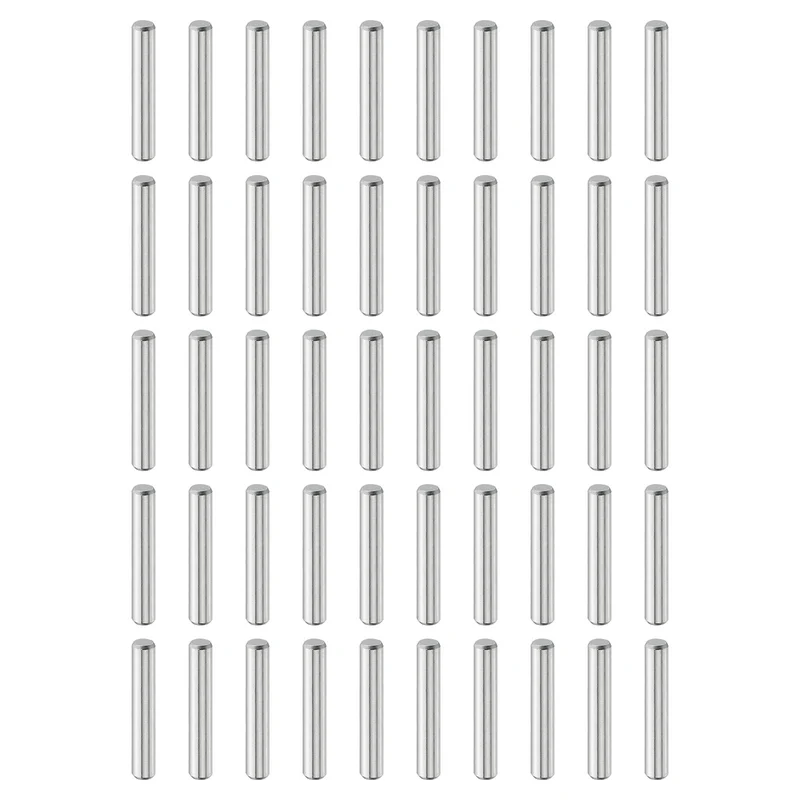 50Pcs 5mm x 32mm Dowel Pins, 304 Stainless Steel Shelf Support Peg Pin, Silver
