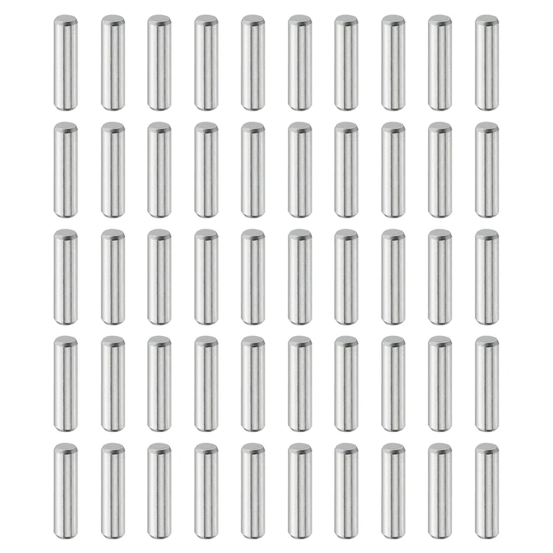 50Pcs 5mm x 20mm Dowel Pins 304 Stainless Steel Shelf Support Peg Pin Silver