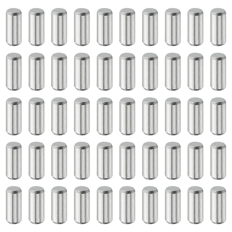 50Pcs 5mm x 12mm Dowel Pins 304 Stainless Steel Shelf Support Peg Pin Silver