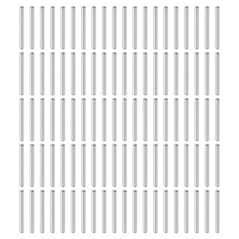 100Pcs 4mm x 40mm Dowel Pins 304 Stainless Steel Shelf Support Peg Pin Silver