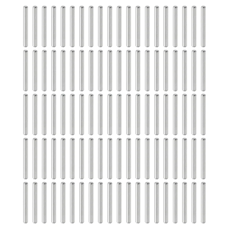100Pcs 4mm x 35mm Dowel Pins 304 Stainless Steel Shelf Support Peg Pin Silver