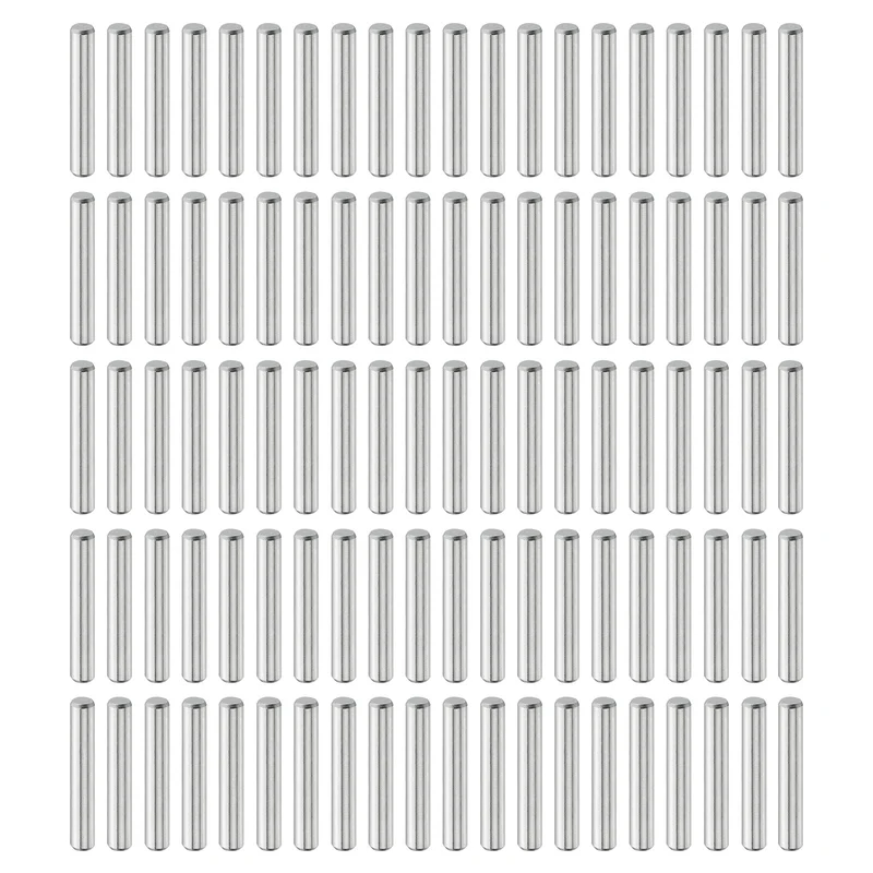 100Pcs 4mm x 25mm Dowel Pins 304 Stainless Steel Shelf Support Peg Pin Silver