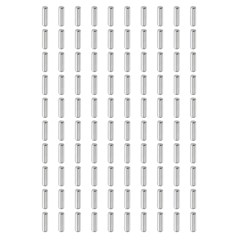 100Pcs 4mm x 14mm Dowel Pins, 304 Stainless Steel Shelf Support Peg Pin, Silver