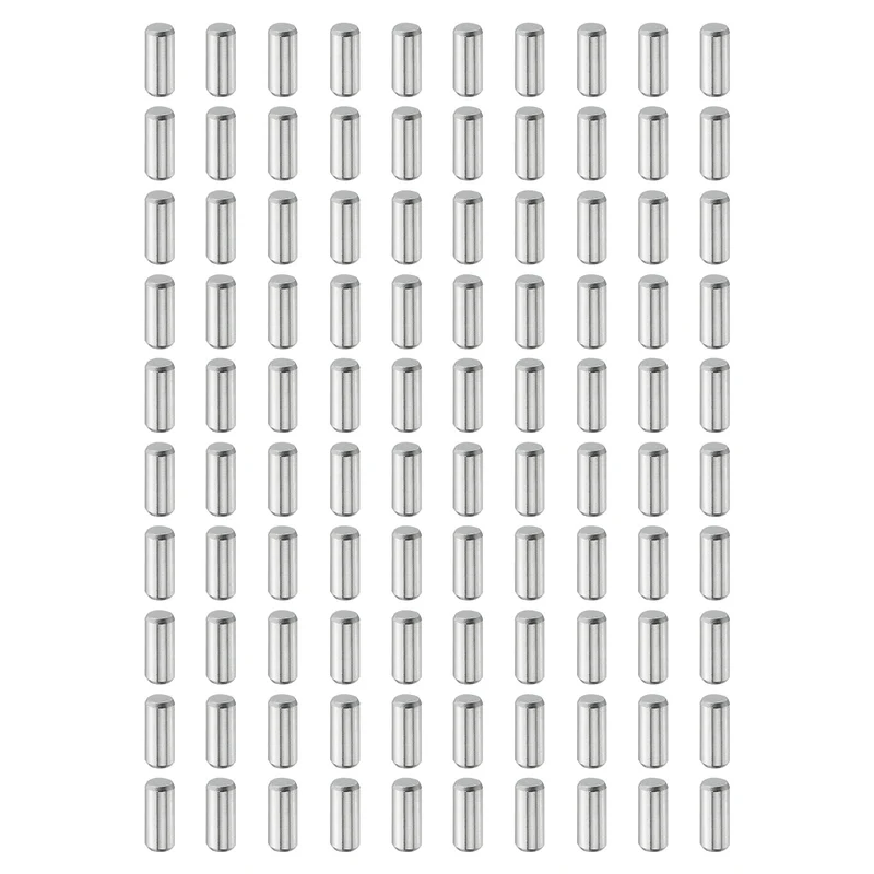 100Pcs 4mm x 10mm Dowel Pins 304 Stainless Steel Shelf Support Peg Pin Silver