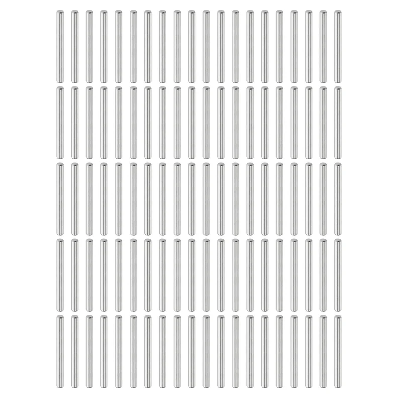 100Pcs 3mm x 30mm Dowel Pins 304 Stainless Steel Shelf Support Peg Pin Silver