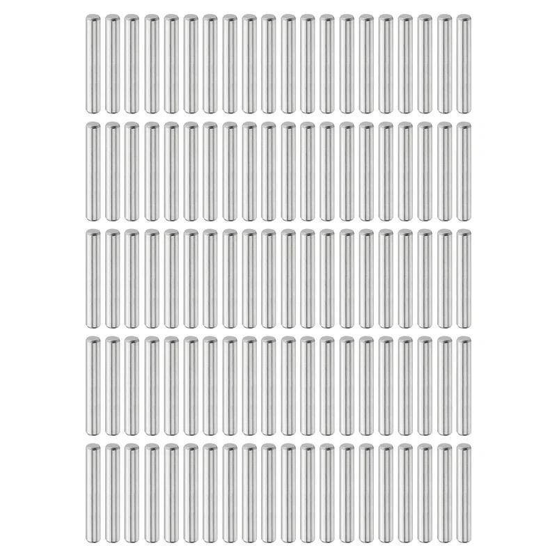 100Pcs 3mm x 20mm Dowel Pins 304 Stainless Steel Shelf Support Peg Pin Silver