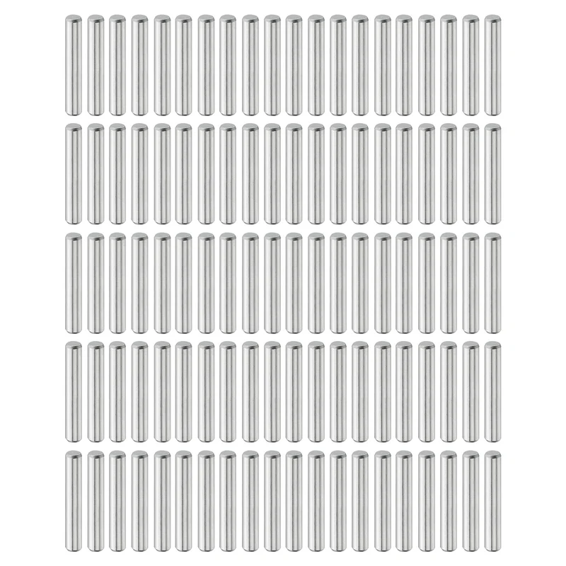 100Pcs 3mm x 18mm Dowel Pins 304 Stainless Steel Shelf Support Peg Pin Silver