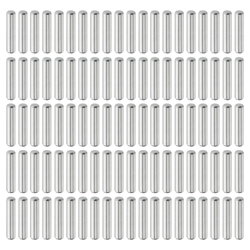100Pcs 3mm x 14mm Dowel Pins 304 Stainless Steel Shelf Support Peg Pin Silver