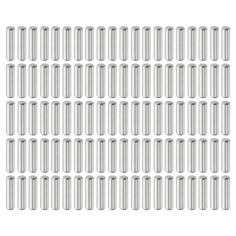 100Pcs 3mm x 12mm Dowel Pins 304 Stainless Steel Shelf Support Peg Pin Silver