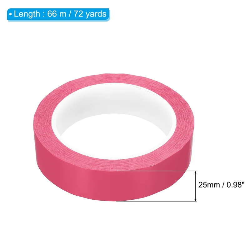 3pcs 1" x 72 Yard Whiteboard Tape Dry Erase Tape with Scraper Pink