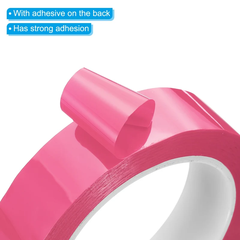 3pcs 1" x 72 Yard Whiteboard Tape Dry Erase Tape with Scraper Pink
